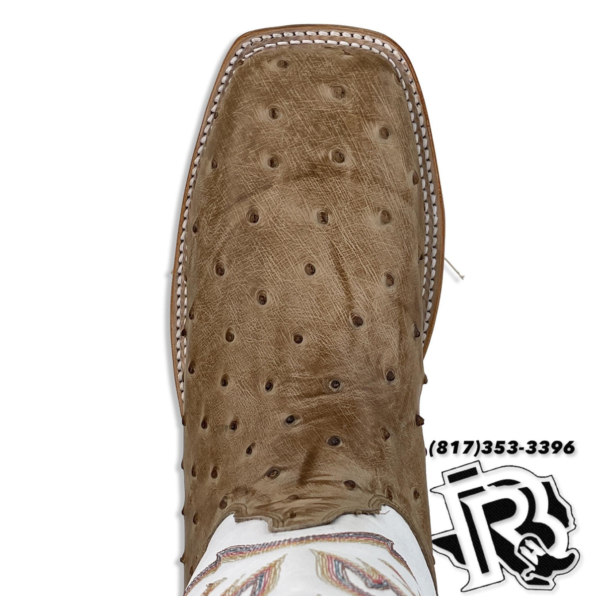 8572 | OSTRICH ORIGNAL | JUSTIN BOOTS | ANTIQUE TAN | SQUARE TOE