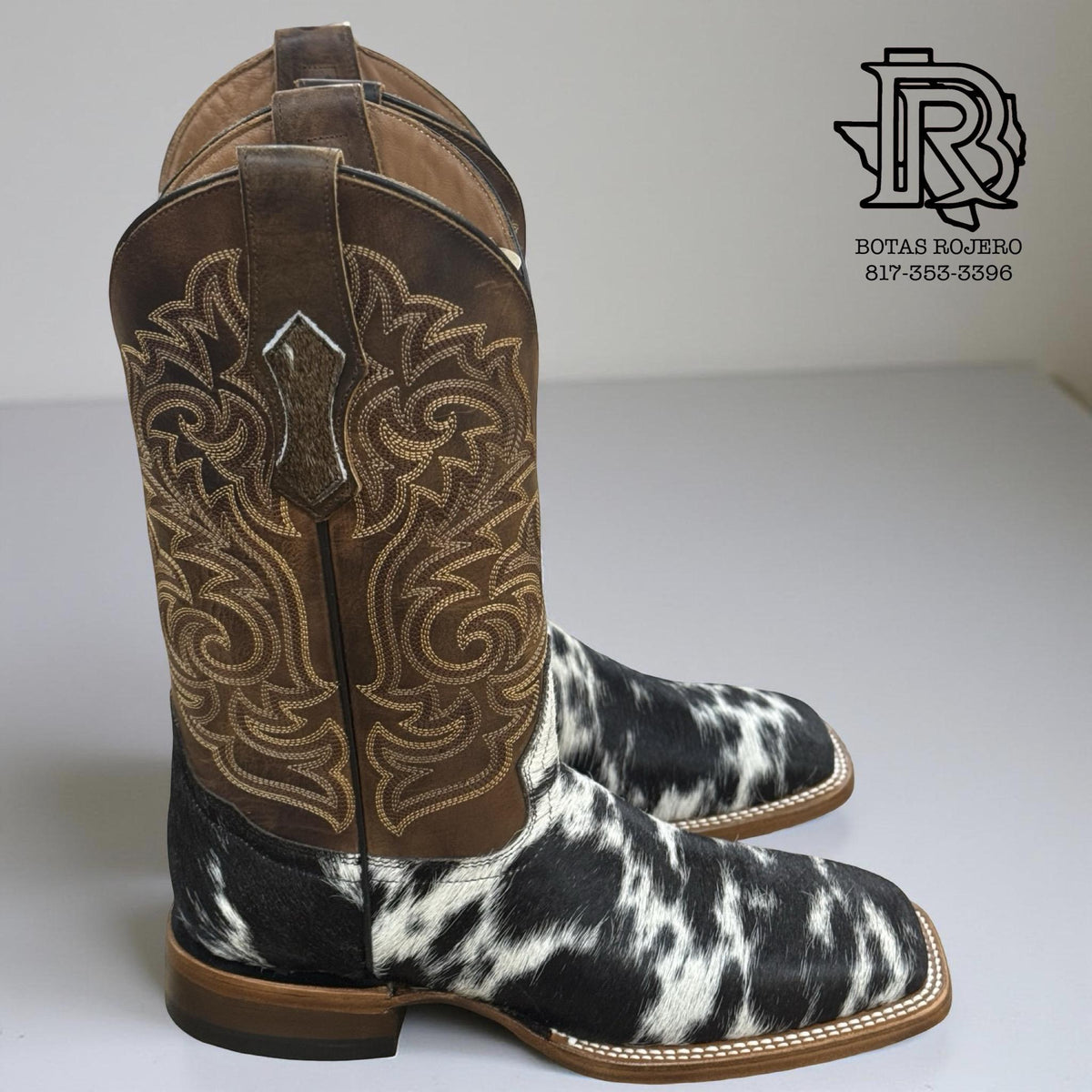 Dean “ | MEN SQUARE TOE WESTERN BOOTS COWHIDE PRO3008 – Botas Rojero