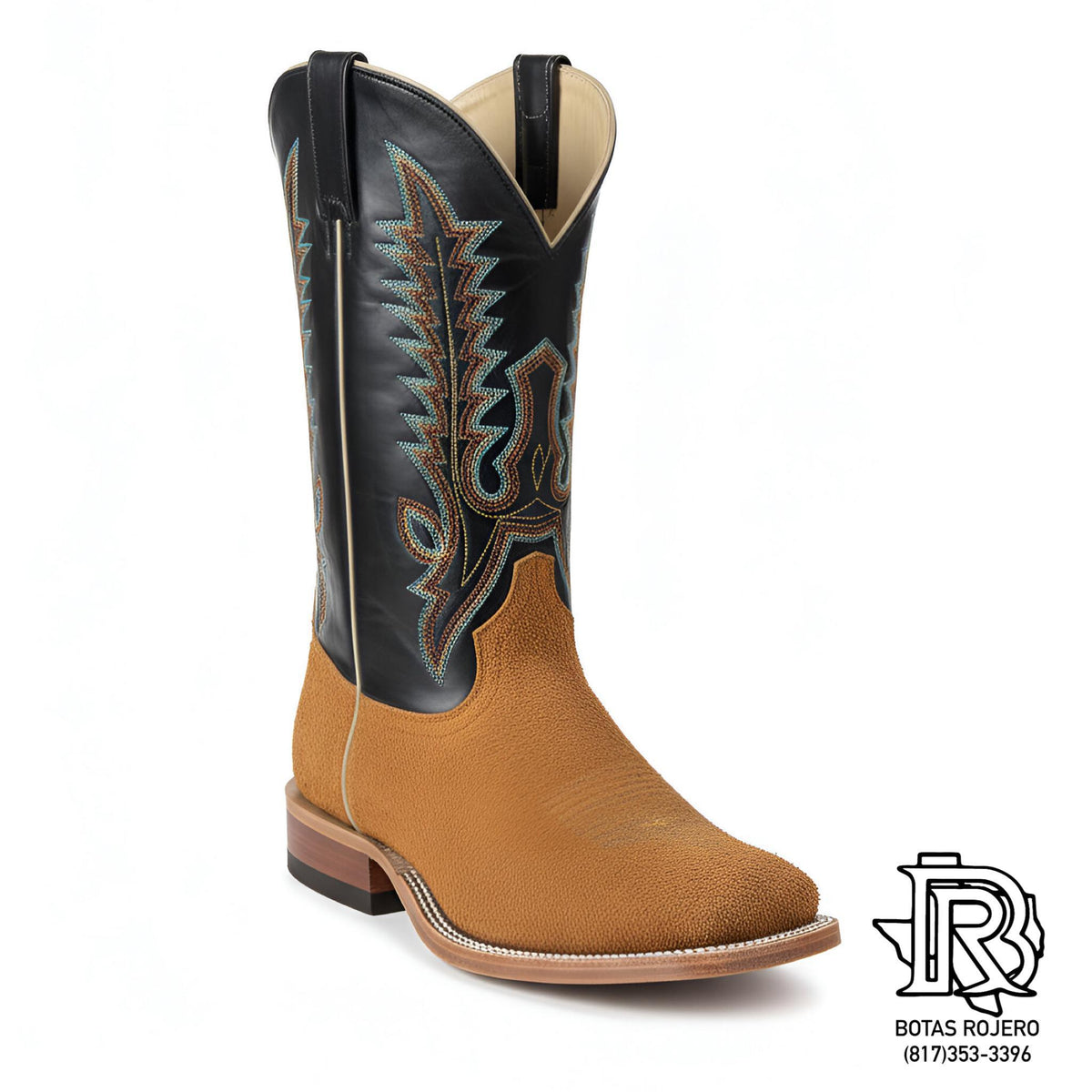 Jackson “ | MEN WESTERN BOOTS ROUGH OUT LIGHT BROWN SQUARE TOE