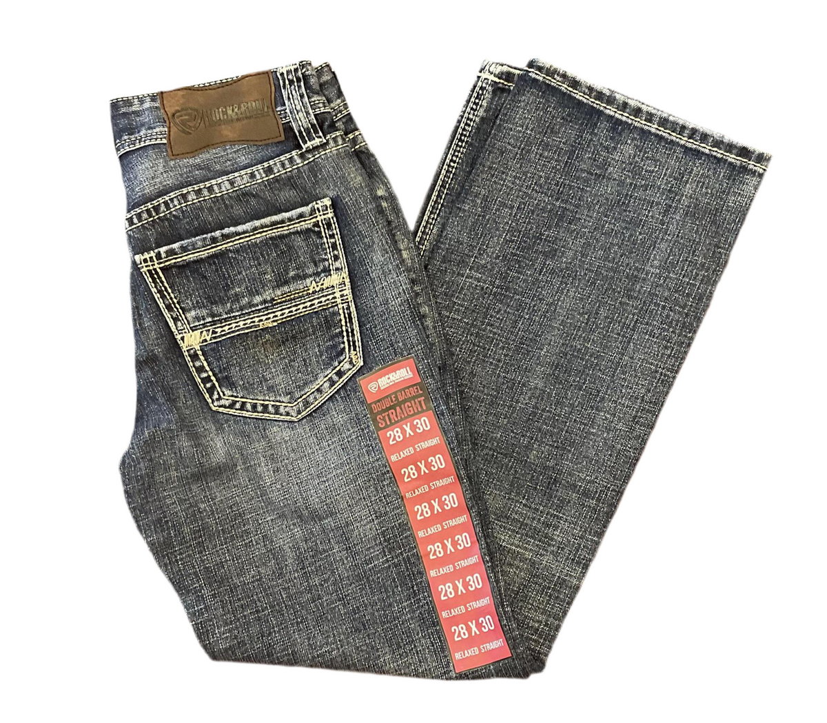Mens flat seam double barrel jeans medium vintage |RRMD0SR13U