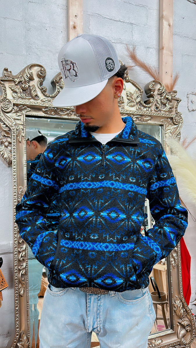 ROCK & ROLL MENS AZTEC PULLOVER BLUE | BM91C01939 – Botas Rojero