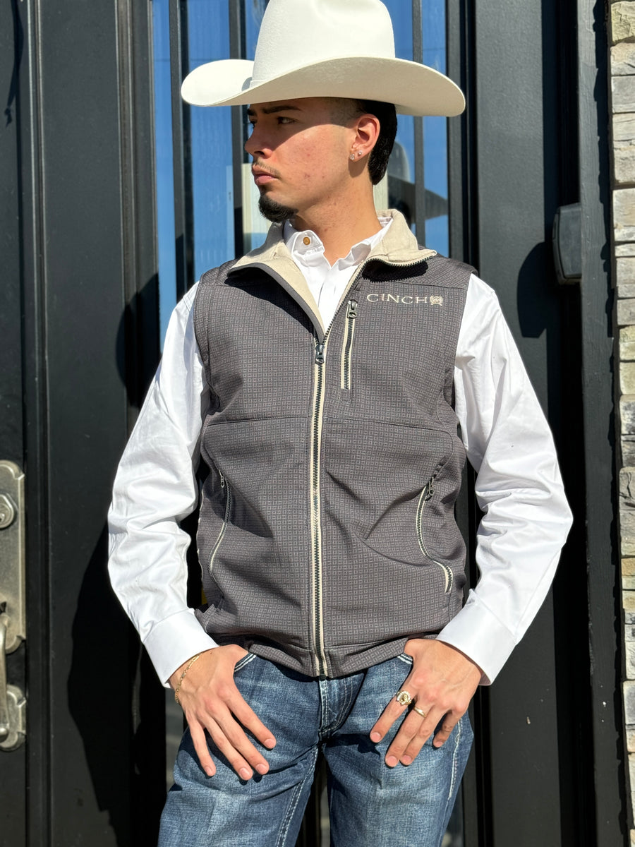 Men's Cinch Conceal Carry Bonded Gray Vest |MWV1541008 – Botas Rojero