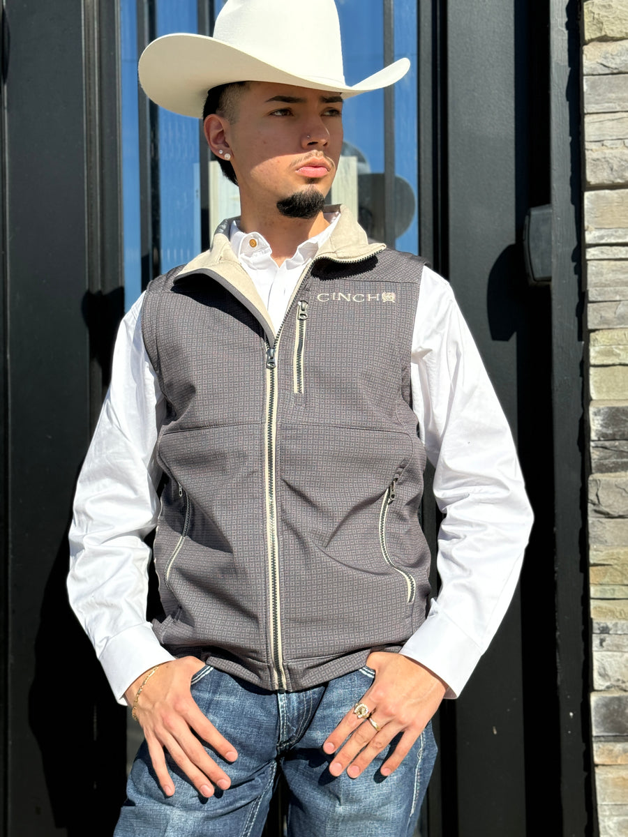 Men's Cinch Conceal Carry Bonded Gray Vest |MWV1541008 – Botas Rojero