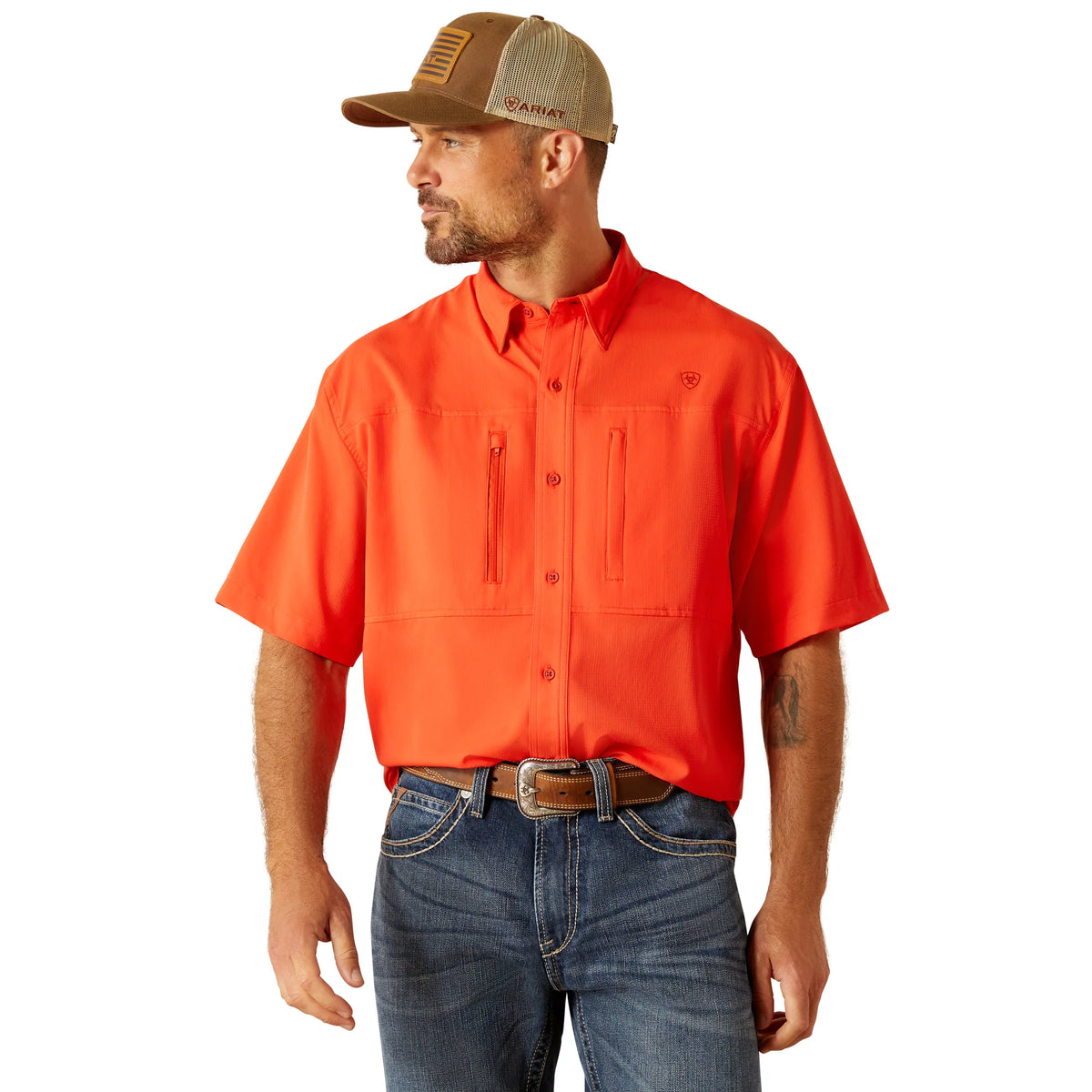 Mens Ariat Venttek short sleeve Grenadine shirt | 10051344 – Botas