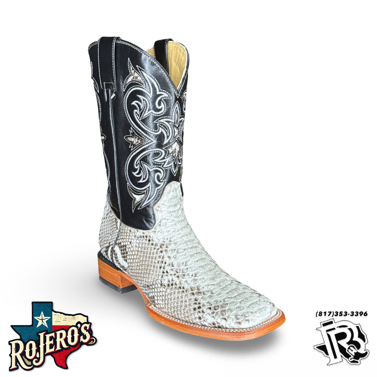 ORIGINAL PYTHON SNAKE | SQUARE TOE MEN BOOTS STYLE #1010 – Botas