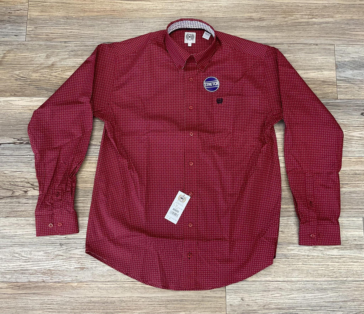 Red Casual Long Sleeve Shirt 43840