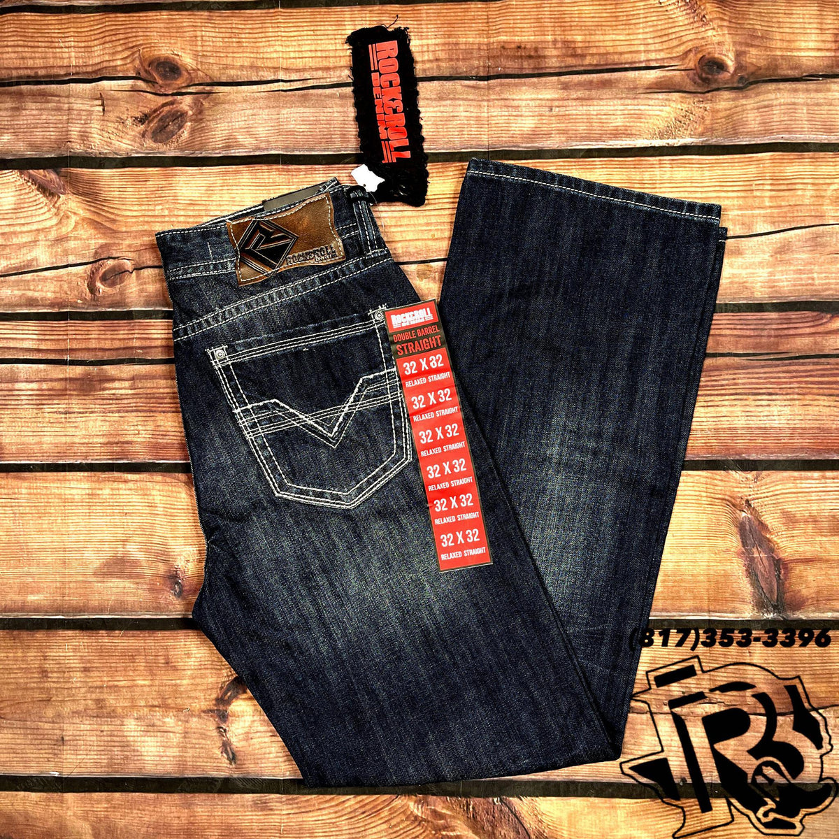 ROCK ROLL DENIM DOUBLE BARREL BOOTCUT MEN JEANS 19'' – Botas