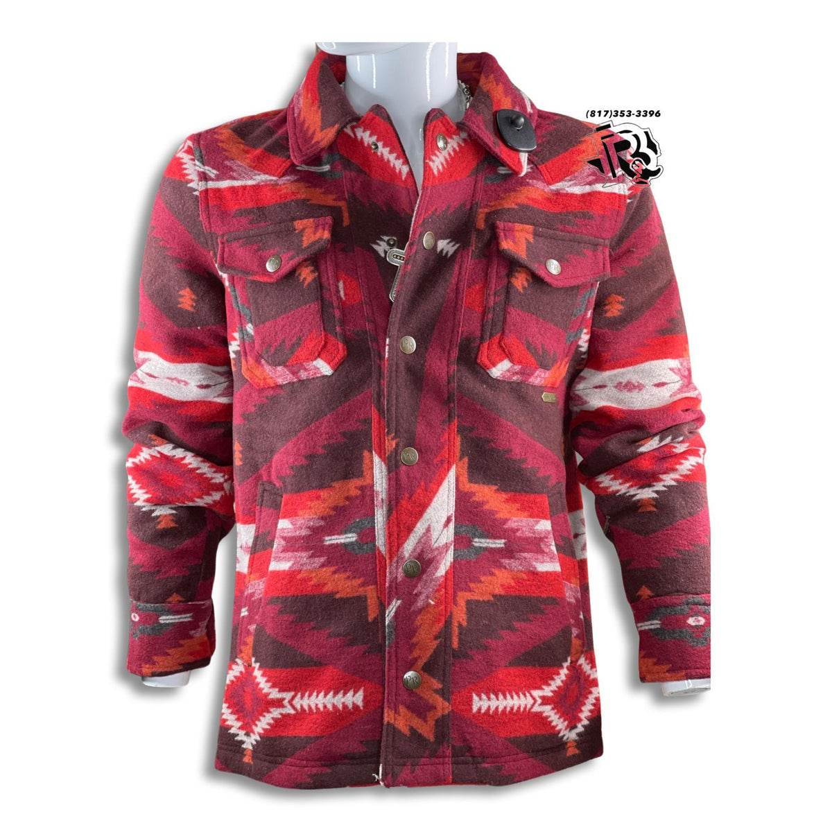 Commander “ | MENS AZTEC WOOL JACKET WINE PANHANDLE PRM092RZZC