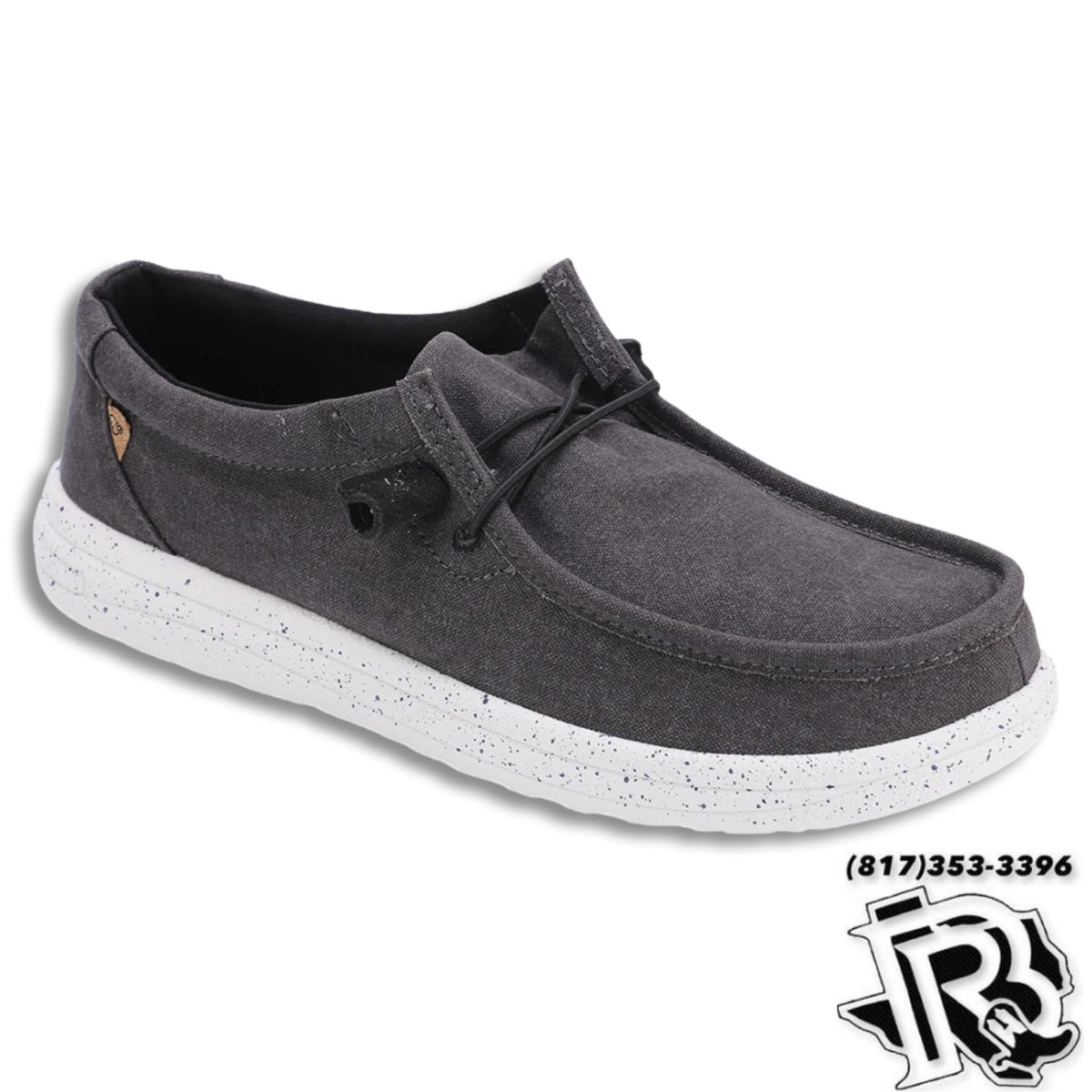 NEW LAMO men\'s paul canvas deck shoes in black corduroy Lamo Men main image 4