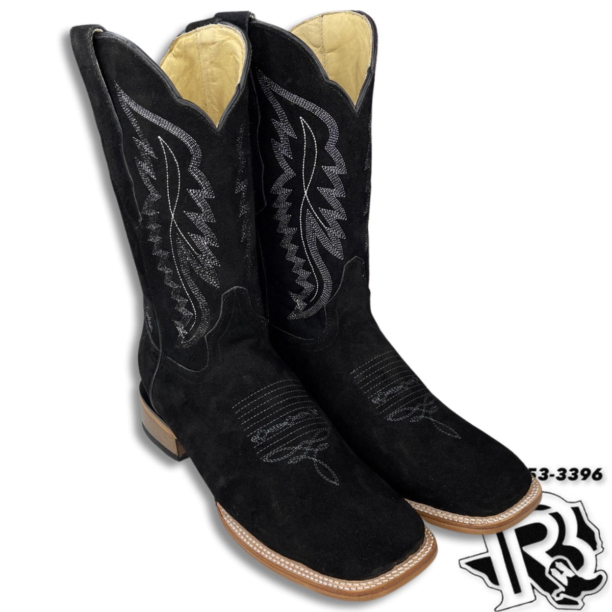 mousssy western bootsブラックM JACKSON “ | BLACK ROUGH OUT MEN SQUARE TOE WESTERN BOOTS MORELIA