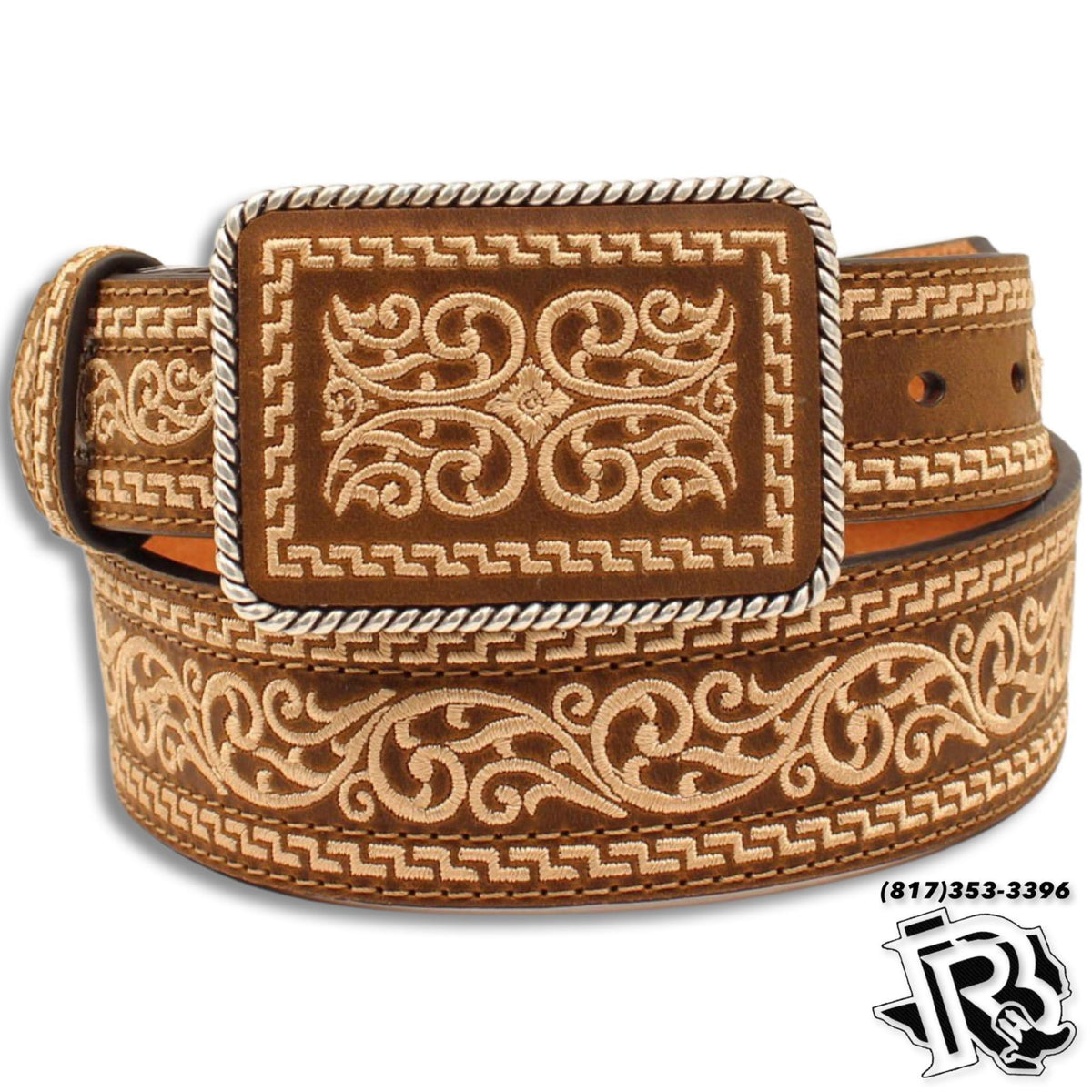 Nocona Mens Belt | Western Design Brown N210001802 – Botas Rojero