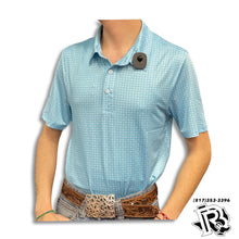 Load image into Gallery viewer, “ Waylon “ |  MENS PANHANDLE SHORT SLEEVE PRINTED POLO BLUE
