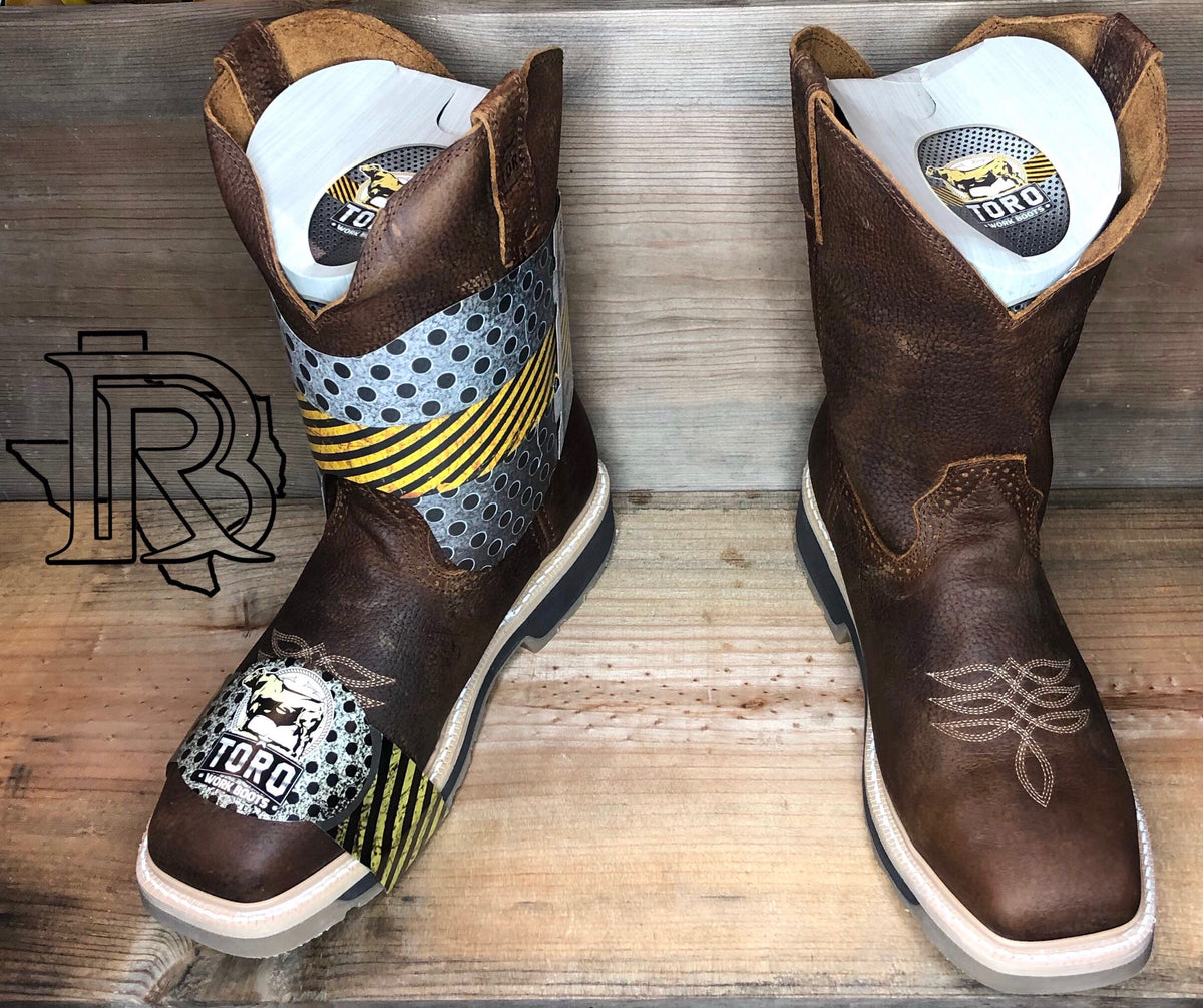 Work Boots Botas Cowboy Puntera Metal Genuine Leather Soft Toe