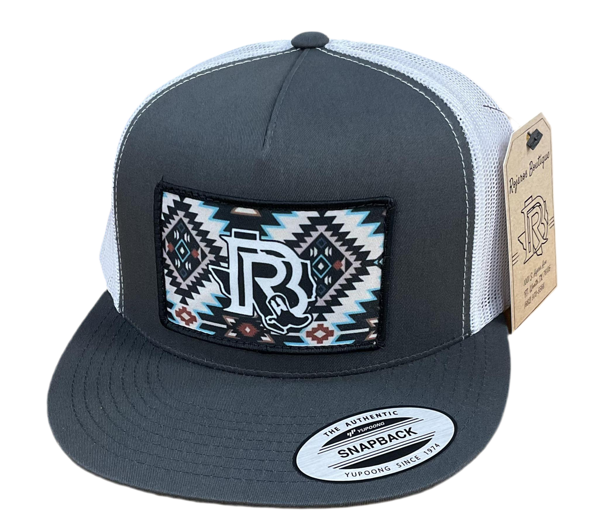 “ Sebastian “ | WESTERN CAP BY BR AZTEC WHITE/GRAY