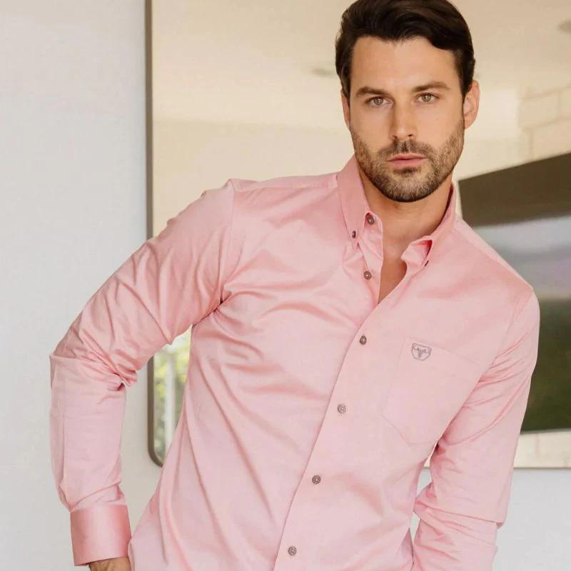 MEN’S PLATINI PINK WESTERN SHIRT |CTL9826