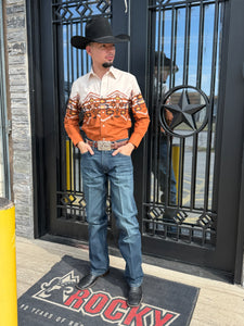 MEN’S PANHANDLE AZTEC PRINT BORDER SHIRT |SMN2S06050
