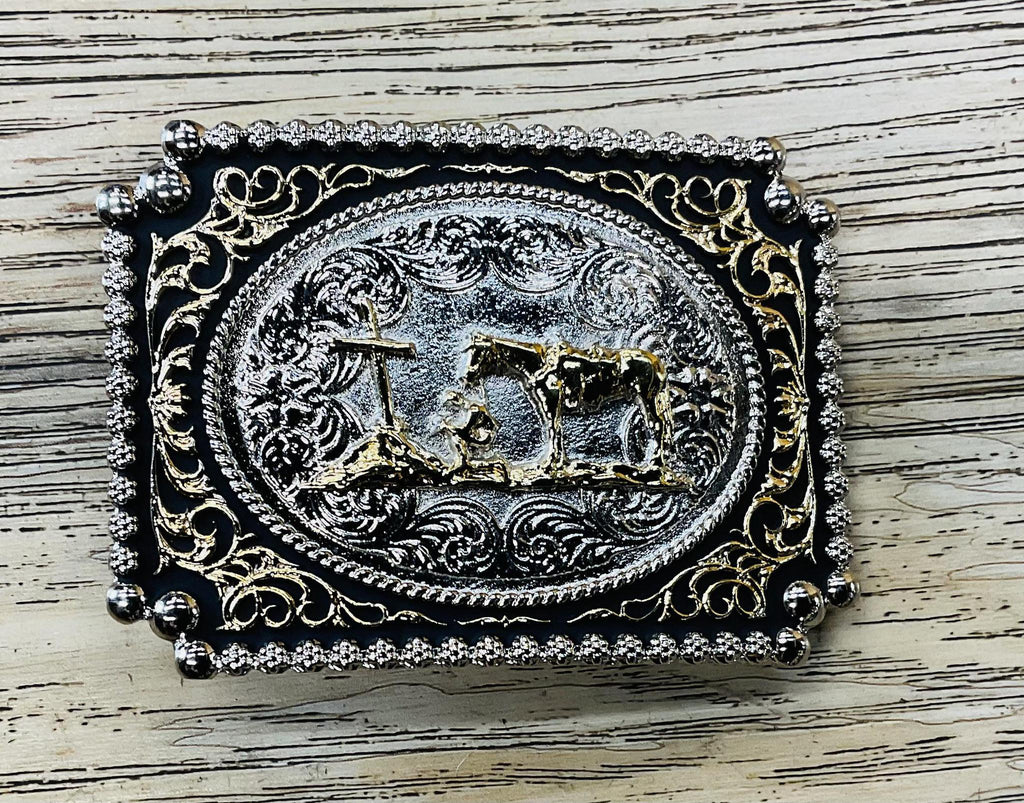 Belt Buckle |Praying Cowboy Rectangular Belt Buckle Wild West Living |TBB4580CC