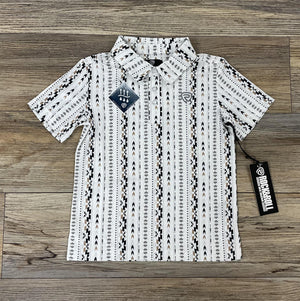 BOY’S ROCK & ROLL NATURAL AZTEC PRINTED POLO | BB51T06004