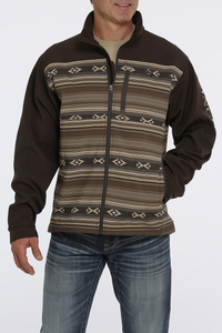 CINCH BROWN AZTEC BLOCKED BONDED - MENS JACKET - MWJ1583002