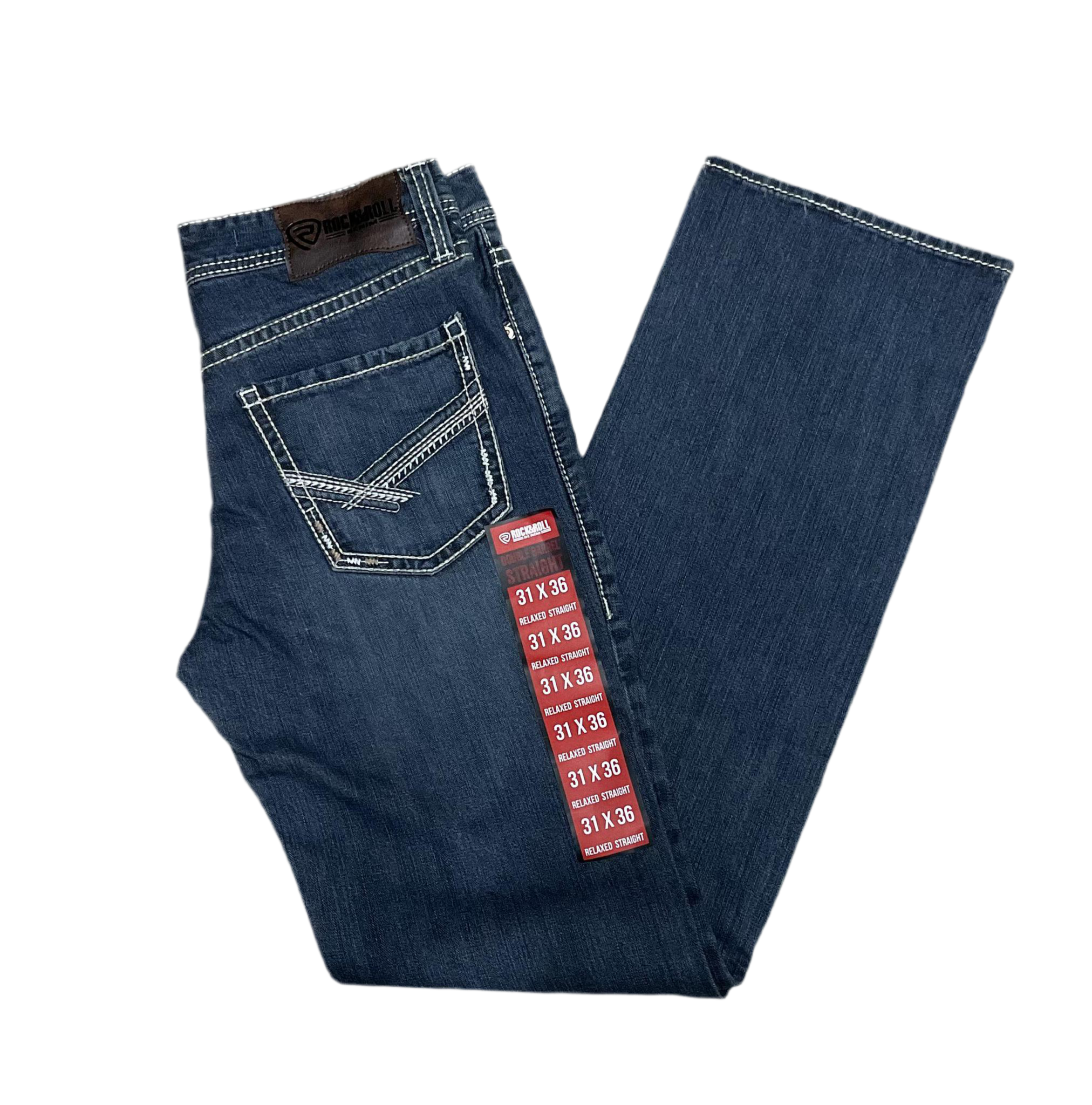 ROCK & ROLL MENS DOUBLE BARREL RELAXED STRAIGHT BOOTCUT