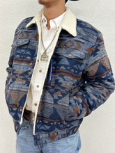 Load image into Gallery viewer, WRANGLER JACQUARD SHERPA LINED BLUE - MENS JACKET - | 112335736