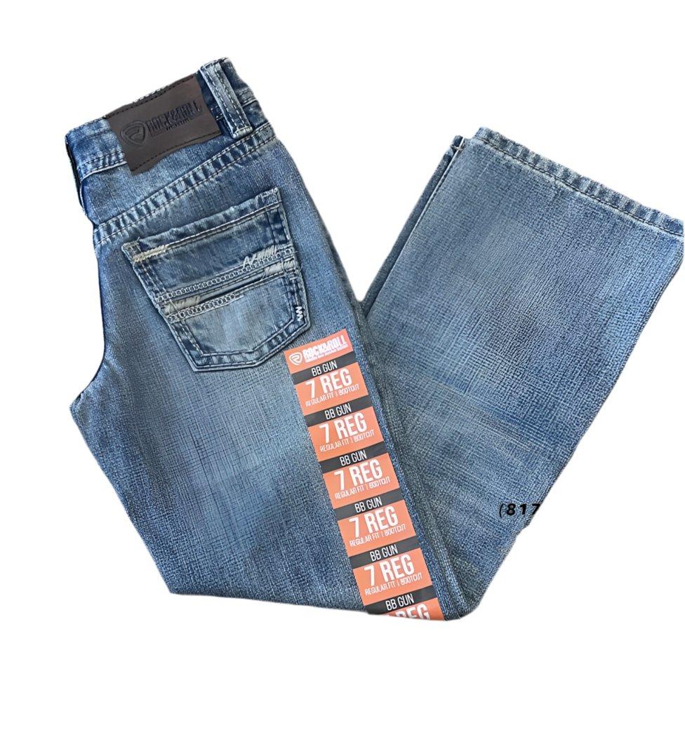 Boys straight raised bootcut light vintage jeans | BB0BD02501