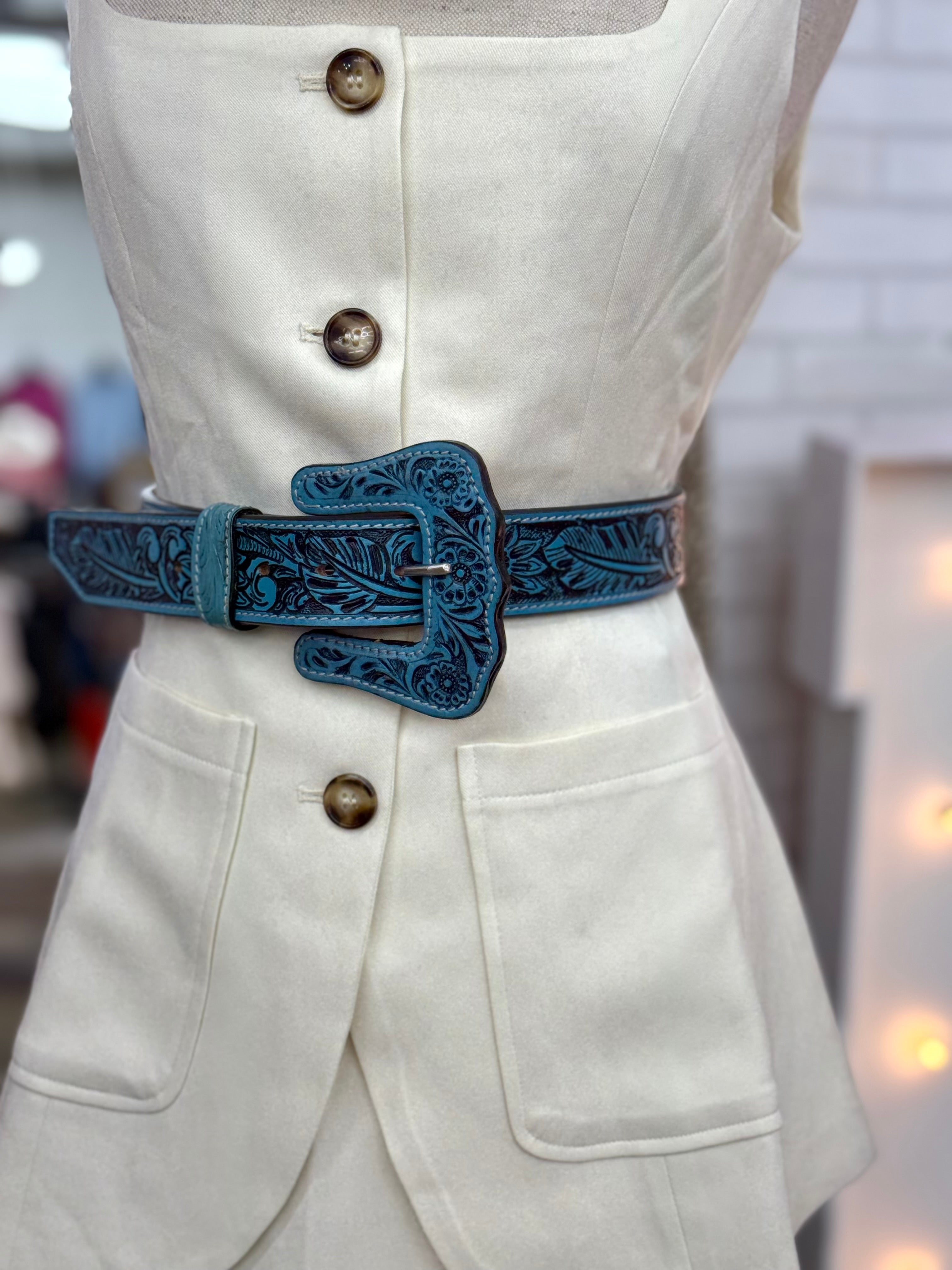 ‘’ HEATHER ’’ WOMENS TURQUOISE  BELT
