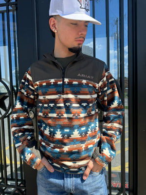 MENS ARIAT BASIS TURQUOISE SERAPE SWEATSHIRT | 10052731
