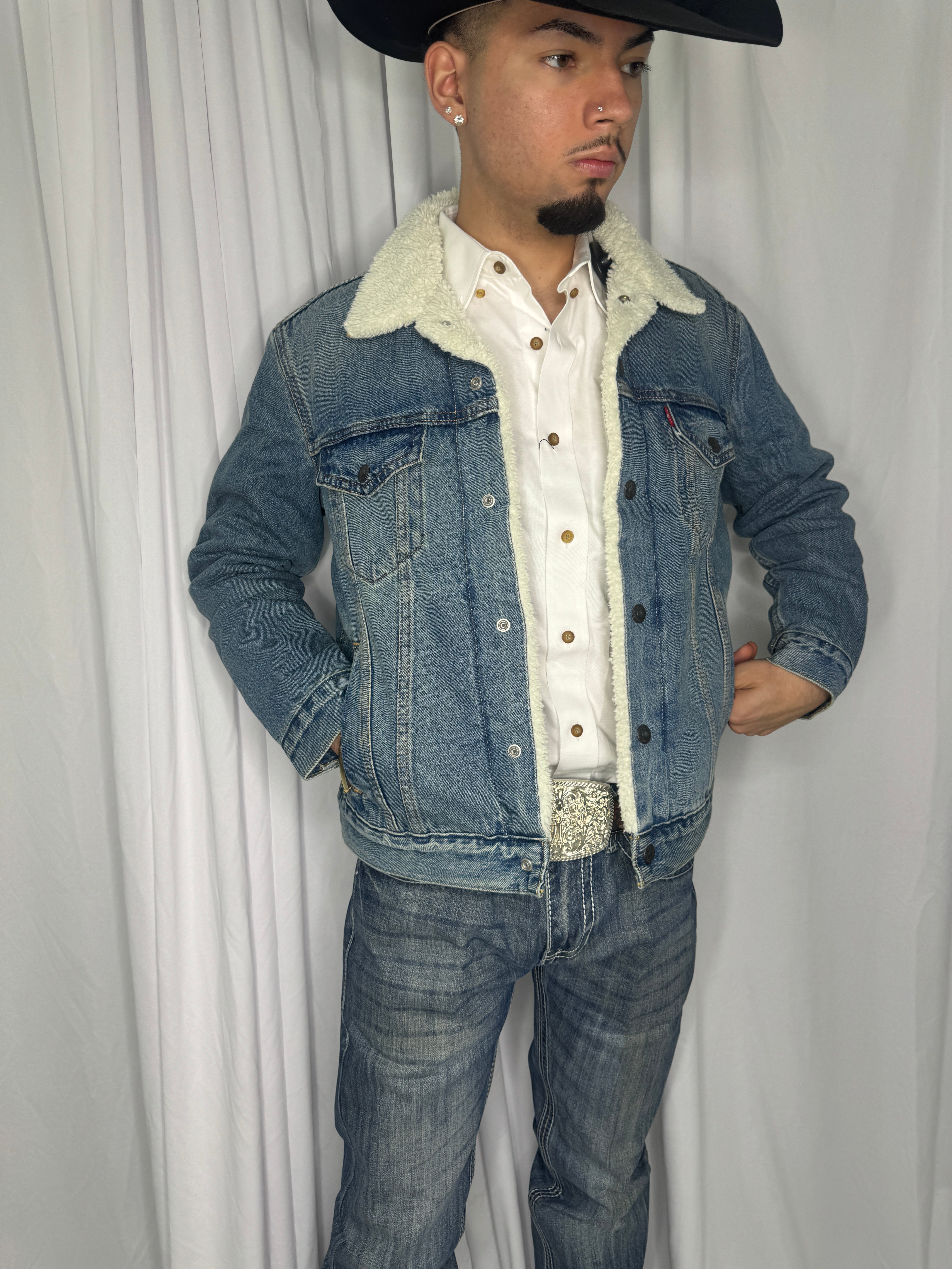 WRANGLER SHERPA LINED DENIM RODEO NIGHT - MENS JACKET WRANGLER SHERPA LINED DENIM RODEO NIGHT - MENS JACKET