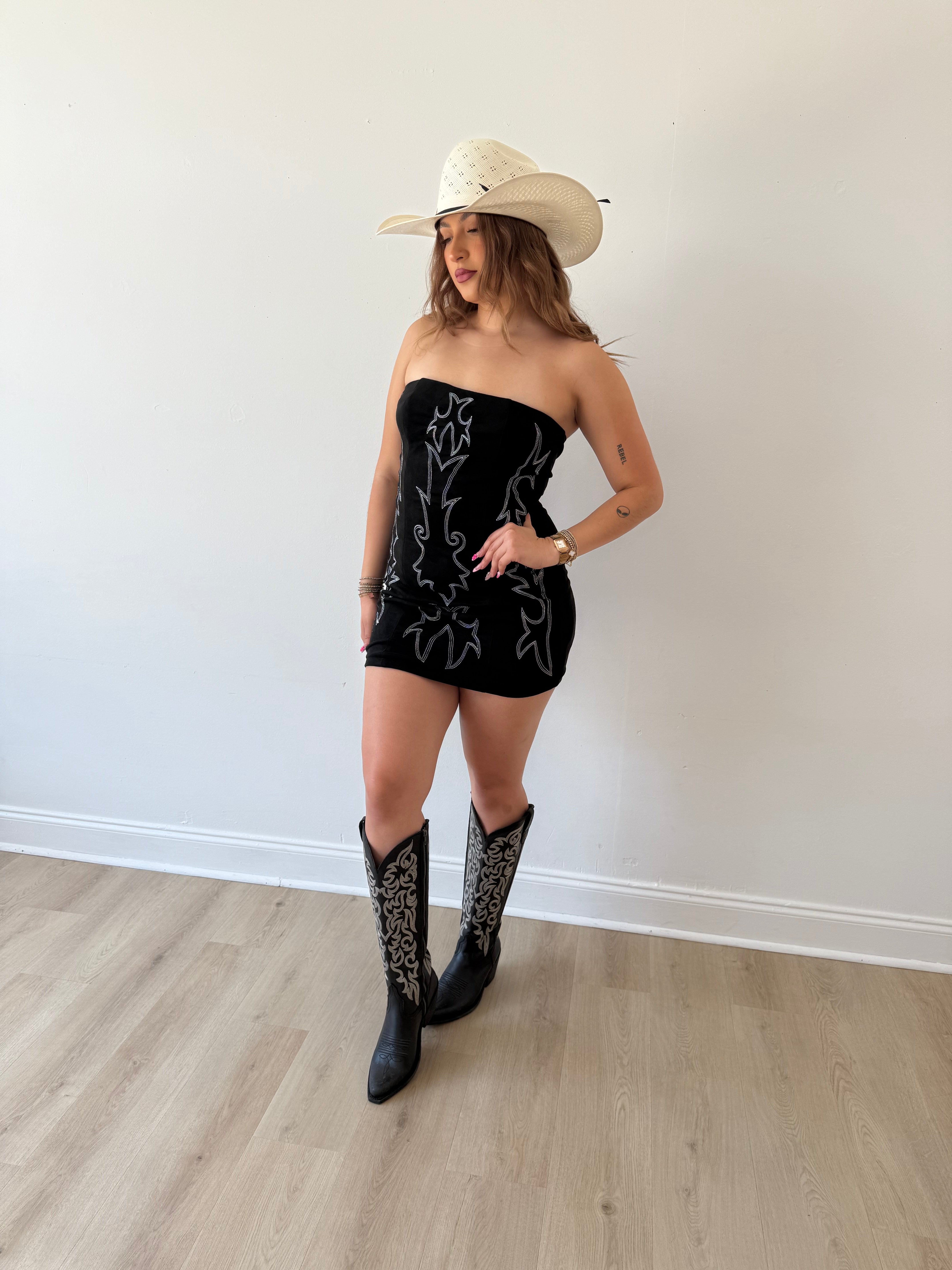 “KAYLA” SUADE DRESS