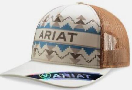 Ariat Western Womens Cap Baseball Hat Southwest Khaki | A3000933146