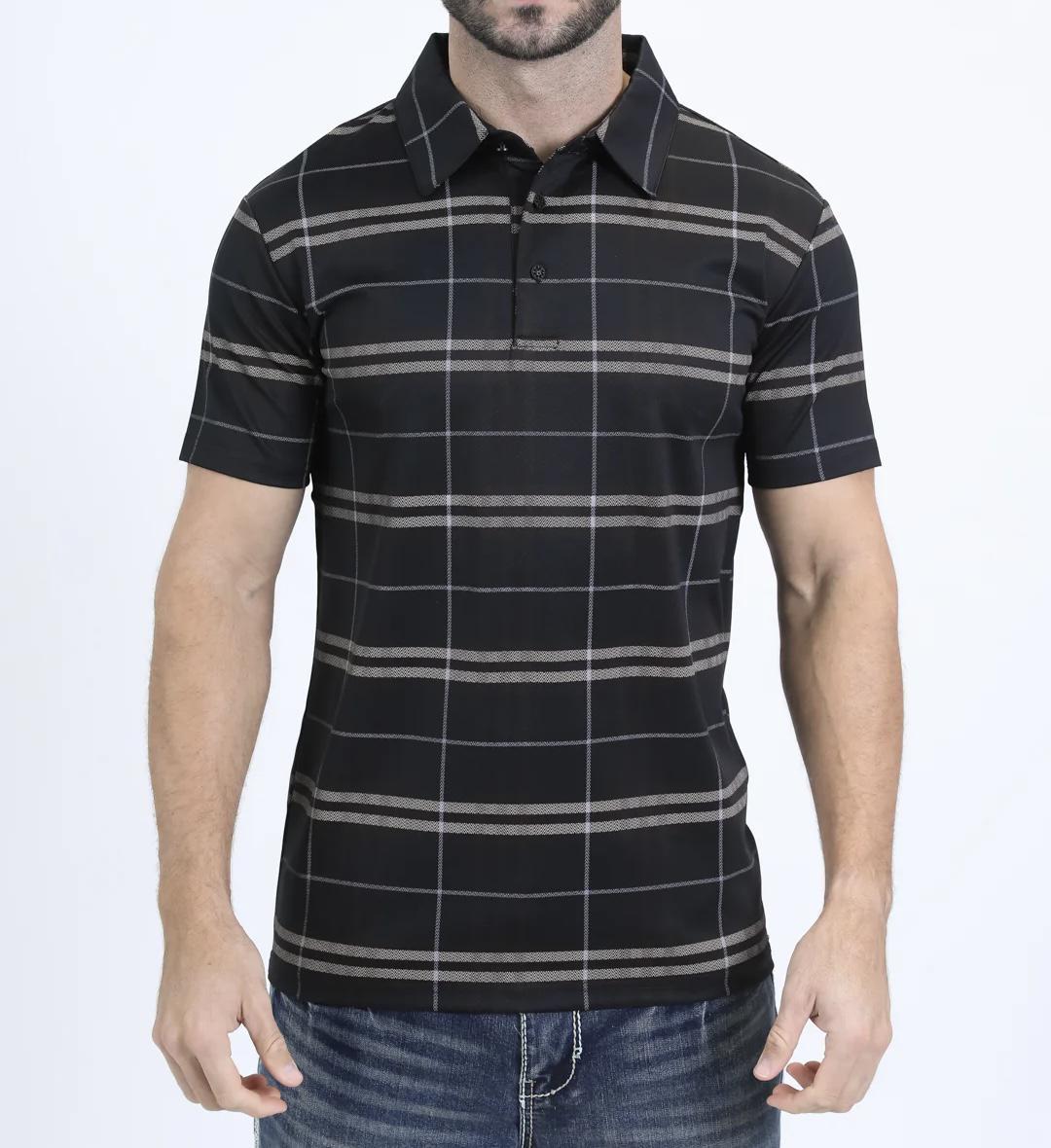 MEN’S BLACK PLATINI  POLO SHIRT  JPS10686