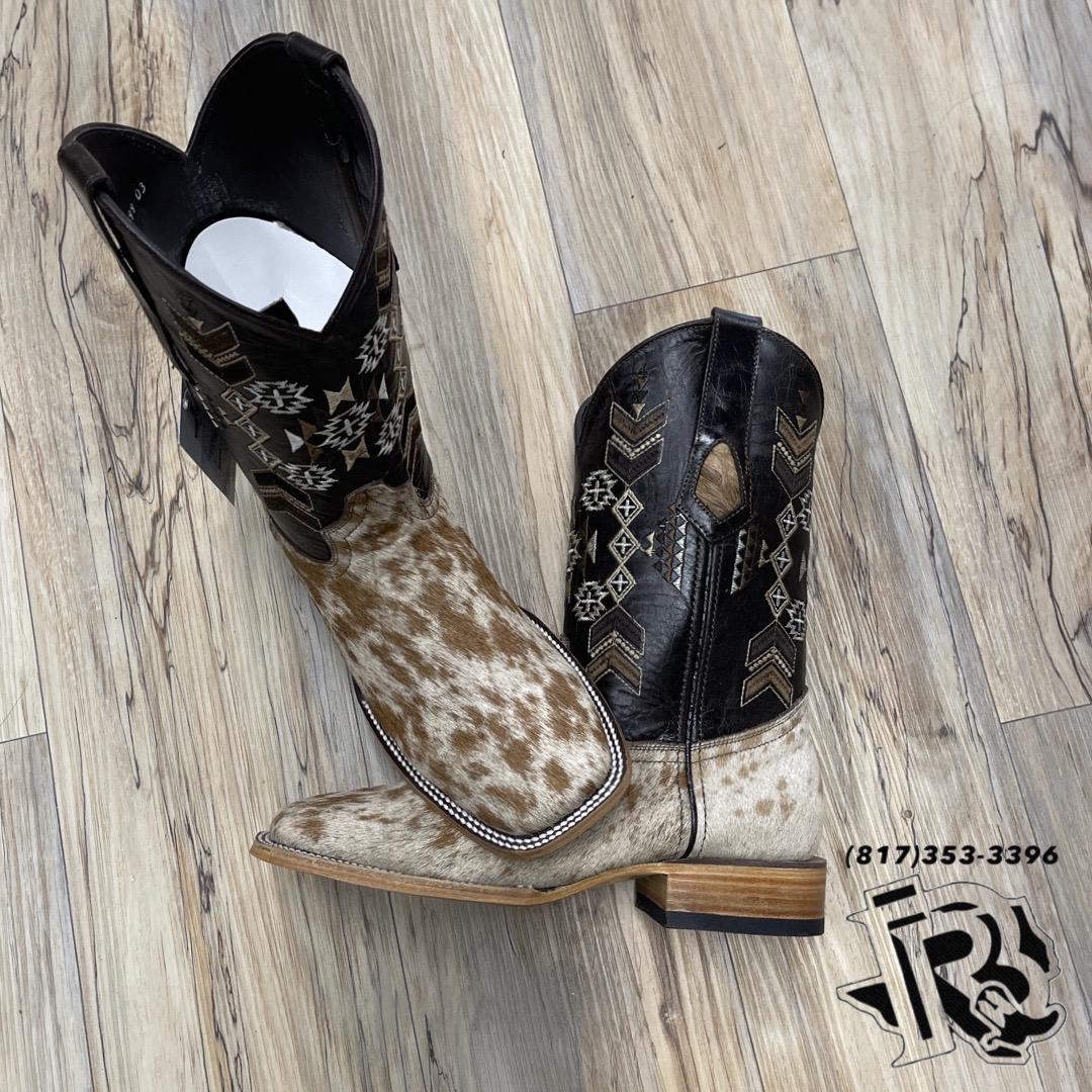 JAKE MEN WESTERN BOOTS SQUARE TOE COWHIDE BOOTS Botas Rojero