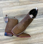 ‘’OWEN’’ NOBUCK TABACO SQUARE TOE BOTIN