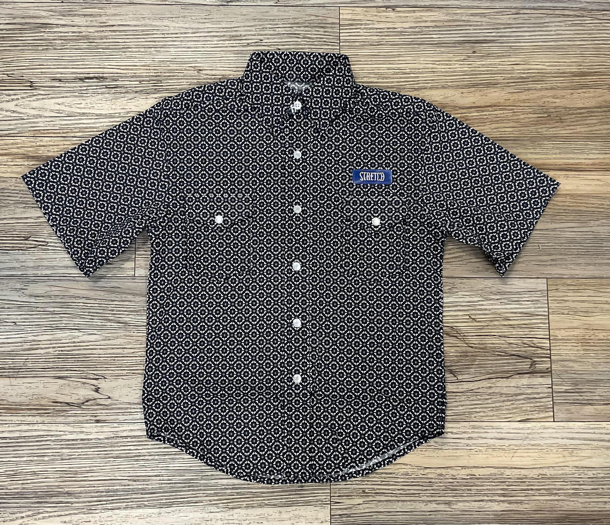 BOY’S ROCK & ROLL BLACK SHORT SLEEVE SHIRT |RBN3S06550