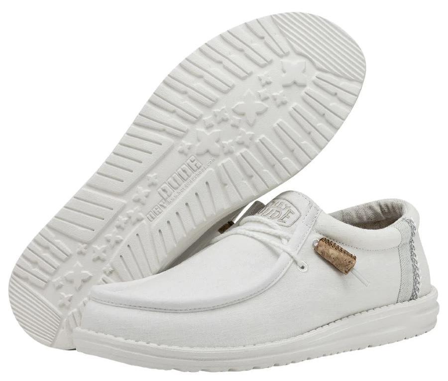 Mens hey dude Wally Break Stitch White 40015-100 – Botas Rojero