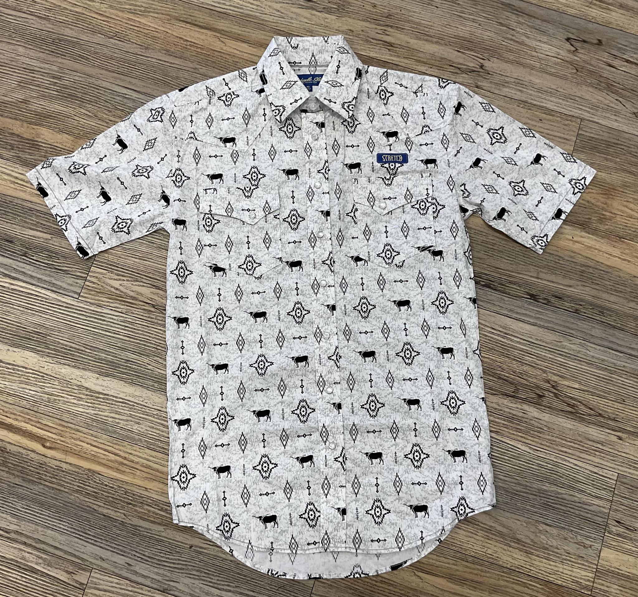 ‘’ADAM’’ MEN’S PANHANDLE BLACK SHORT SLEEVE SHIRT |RMN3S06553