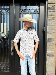 ‘’ADAM’’ MEN’S PANHANDLE BLACK SHORT SLEEVE SHIRT |RMN3S06553