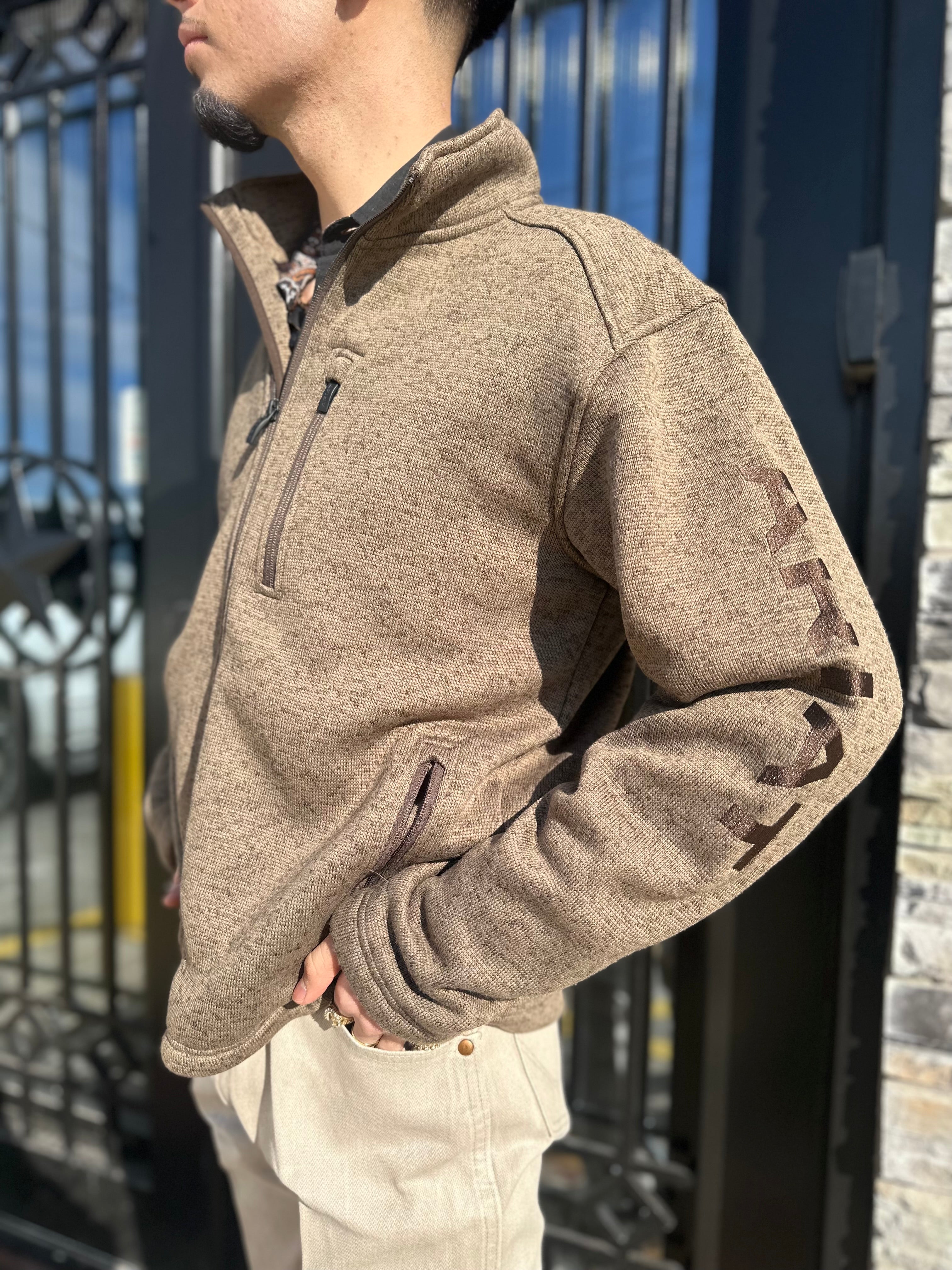 “ Theo “ | ARIAT MEN PULL OVER SWEATER LIGHT BROWN 10027986