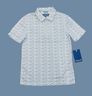 ‘’MATEO’’ MENS PANHANDLE TURQUOISE SNAP POLO |TM51T06521