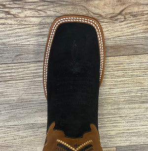 ‘’HENRY’’ AMERICAN PRO BULL BLACK ROUGH OUT  BOOTS |THR218