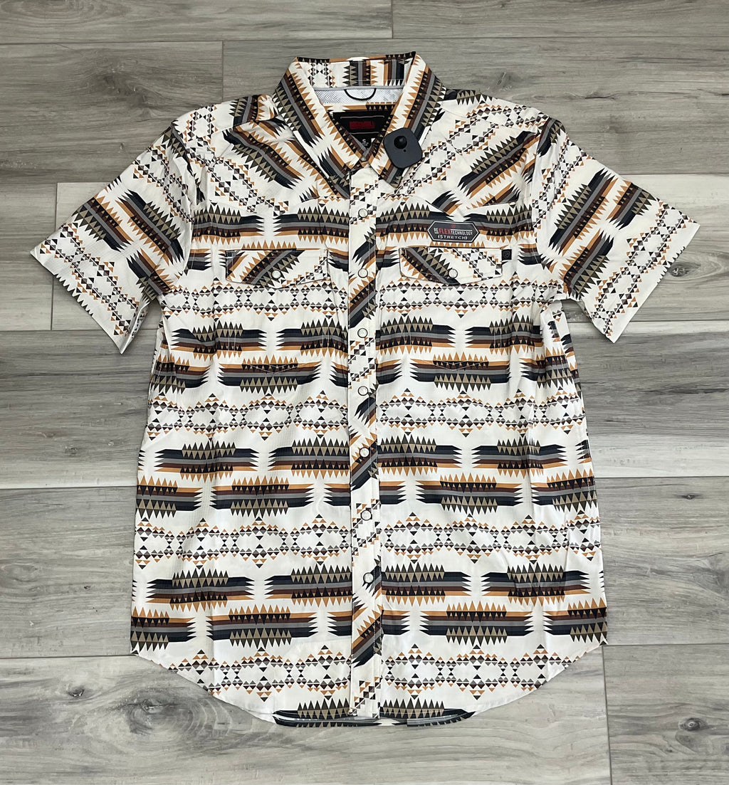 Men’s Rock & Roll Natural TEK Aztec Print shirt | BMN3S07664