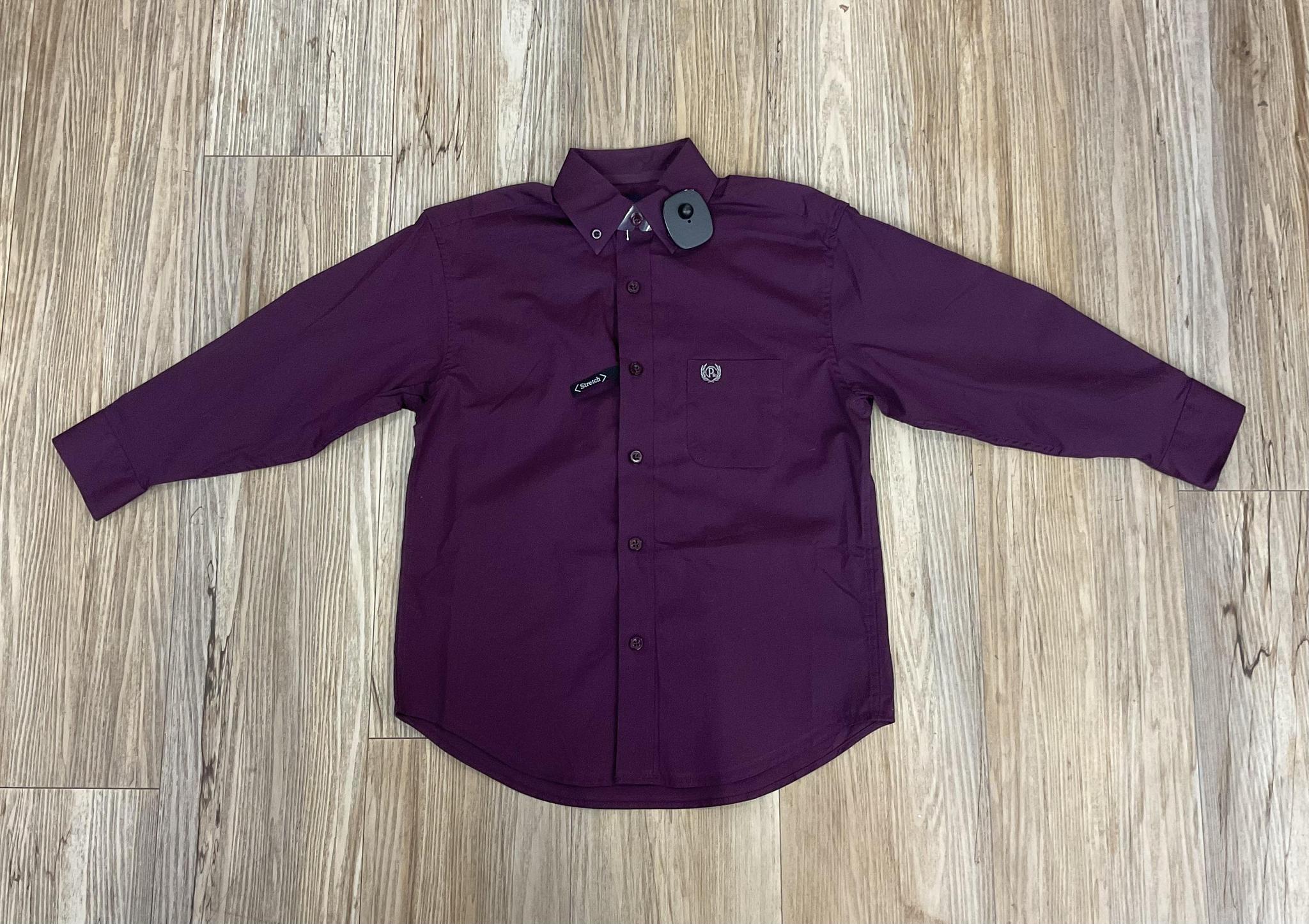 Panhandle Boys Solid Maroon Long Sleeve