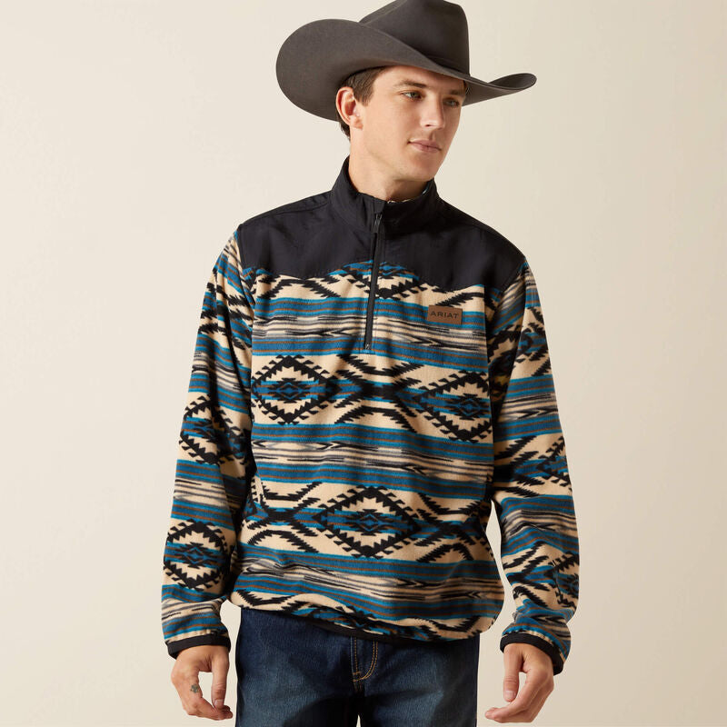 Ariat Men's Basis Teal Southwest Fleece Sweater 10062487