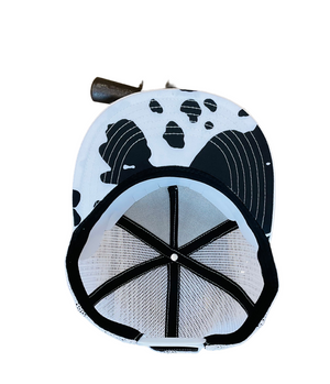“ COWHIDE “ | BR CAPS COW PRINT CAP WHITE/BLACK