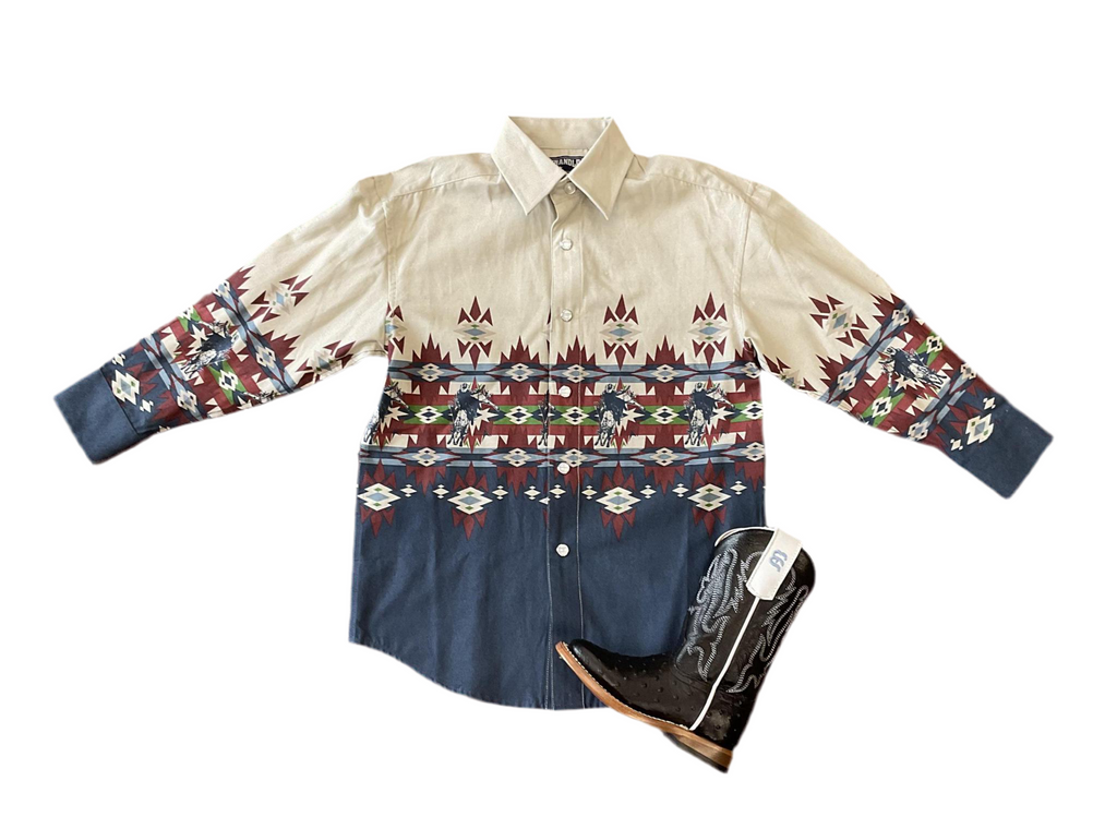 KID'S PANHANDLE SHIRT NAVY (C0S7047)