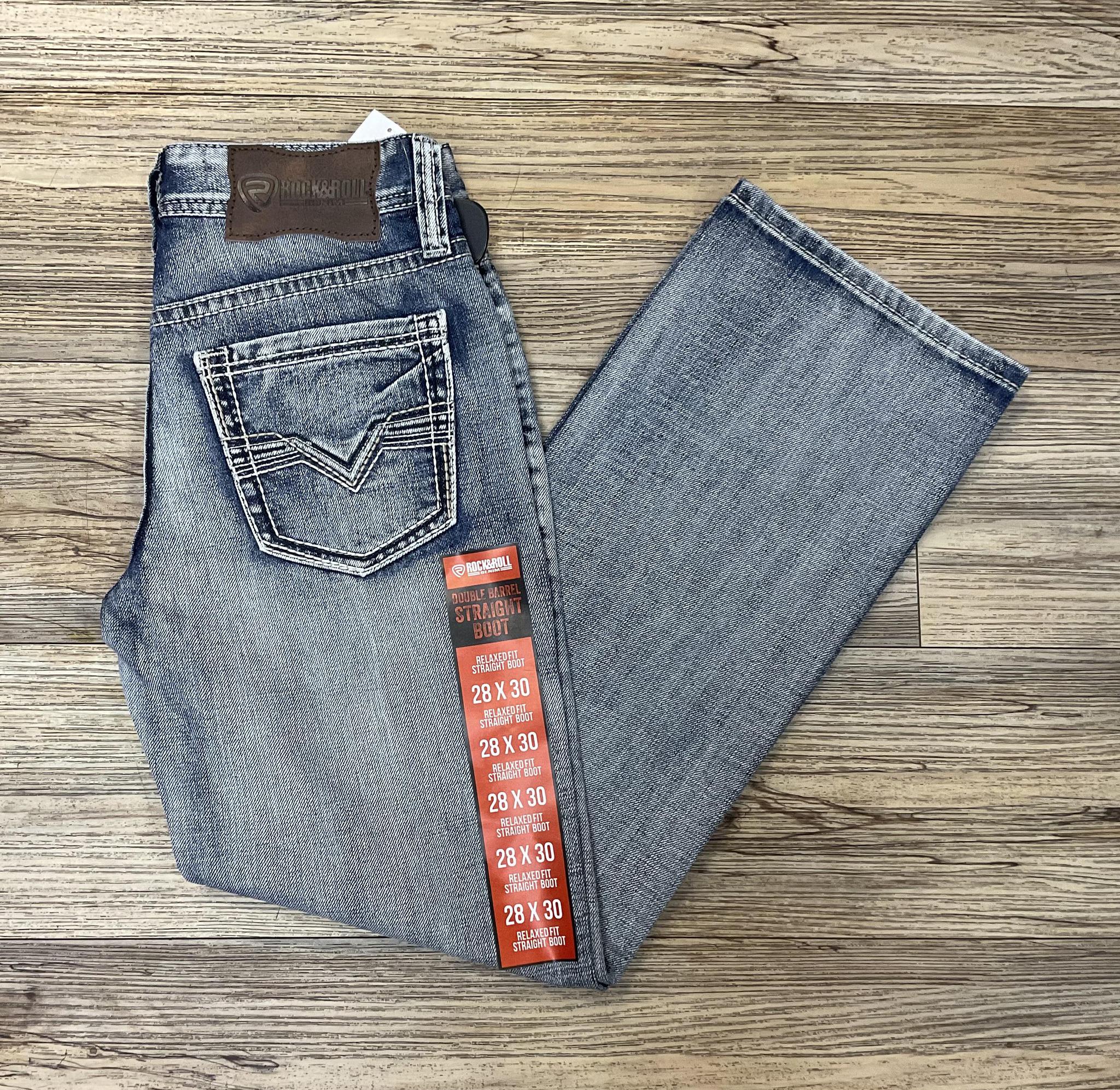 ‘’JULIAN’’ MEN’S ROCK & ROLL LIGHT WASH RELAXED FIT STRAIGHT BOOT JEANS | BM0SD06689 RED LABEL