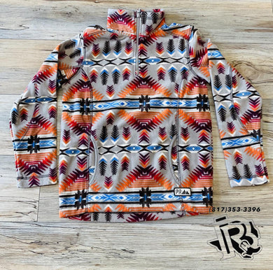 boys Aztec printed fleece pullover | DK91C01822