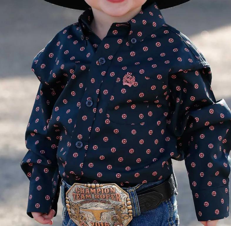 CINCH TODDLER NAVY PRINT LONG SLEEVE |MTW7061401