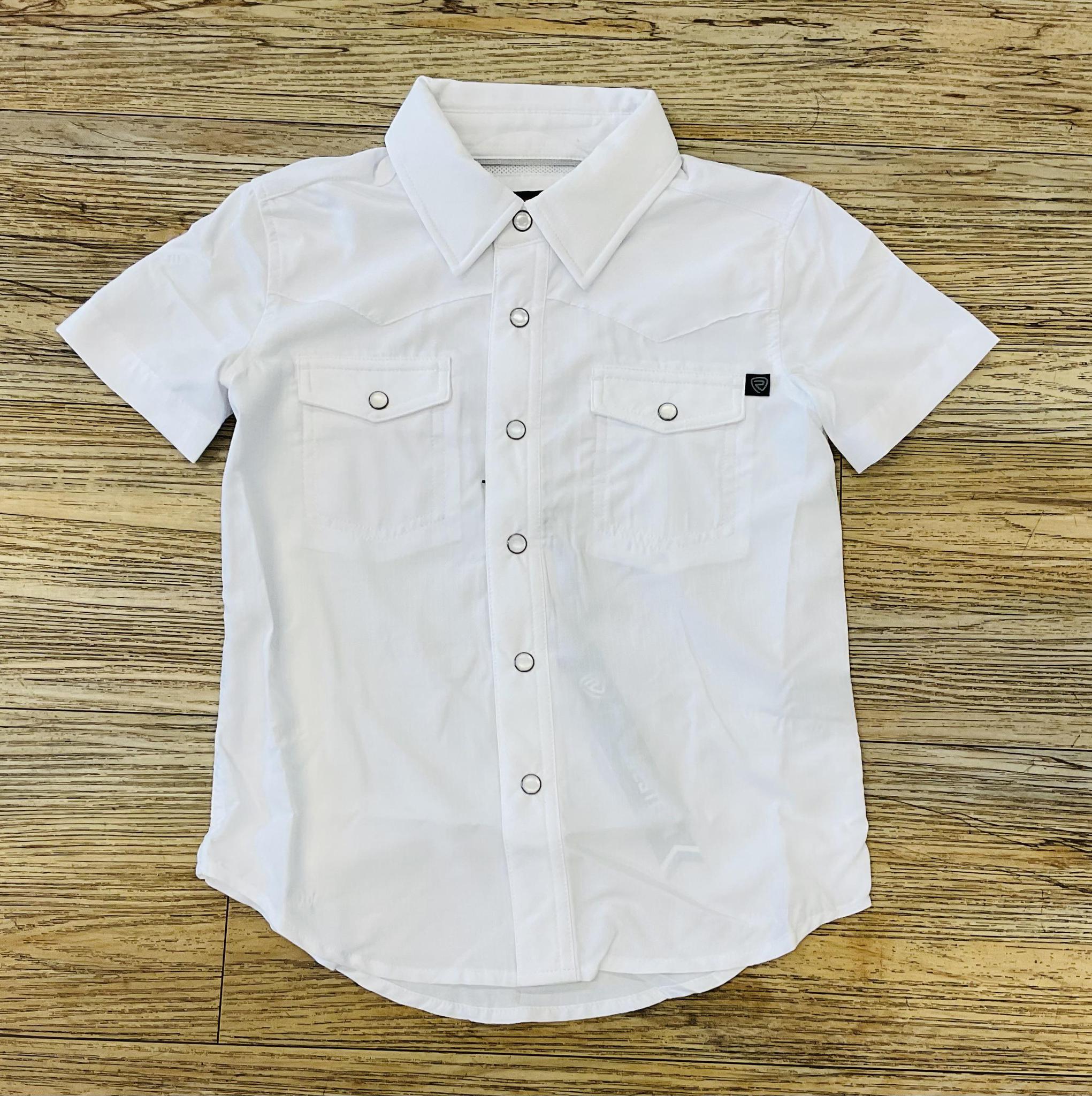 BOYS ROCK & ROLL TEK SHORT SLEEVE SOLID  SHIRT | BBN5S02400